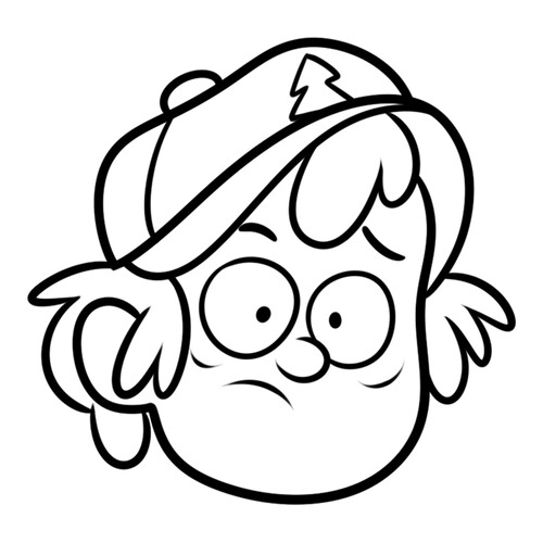 Dipper Pines para colorear dibujo para colorear gratis de Páginas para colorear de Gravity Falls
