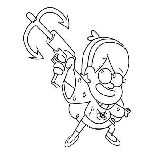Página para colorear de Mabel dibujo para colorear gratis de Páginas para colorear de Gravity Falls