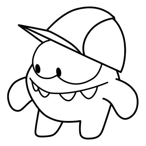 Am Nyam Builder Coloring Page free printable Om Nom Coloring Pages coloring page