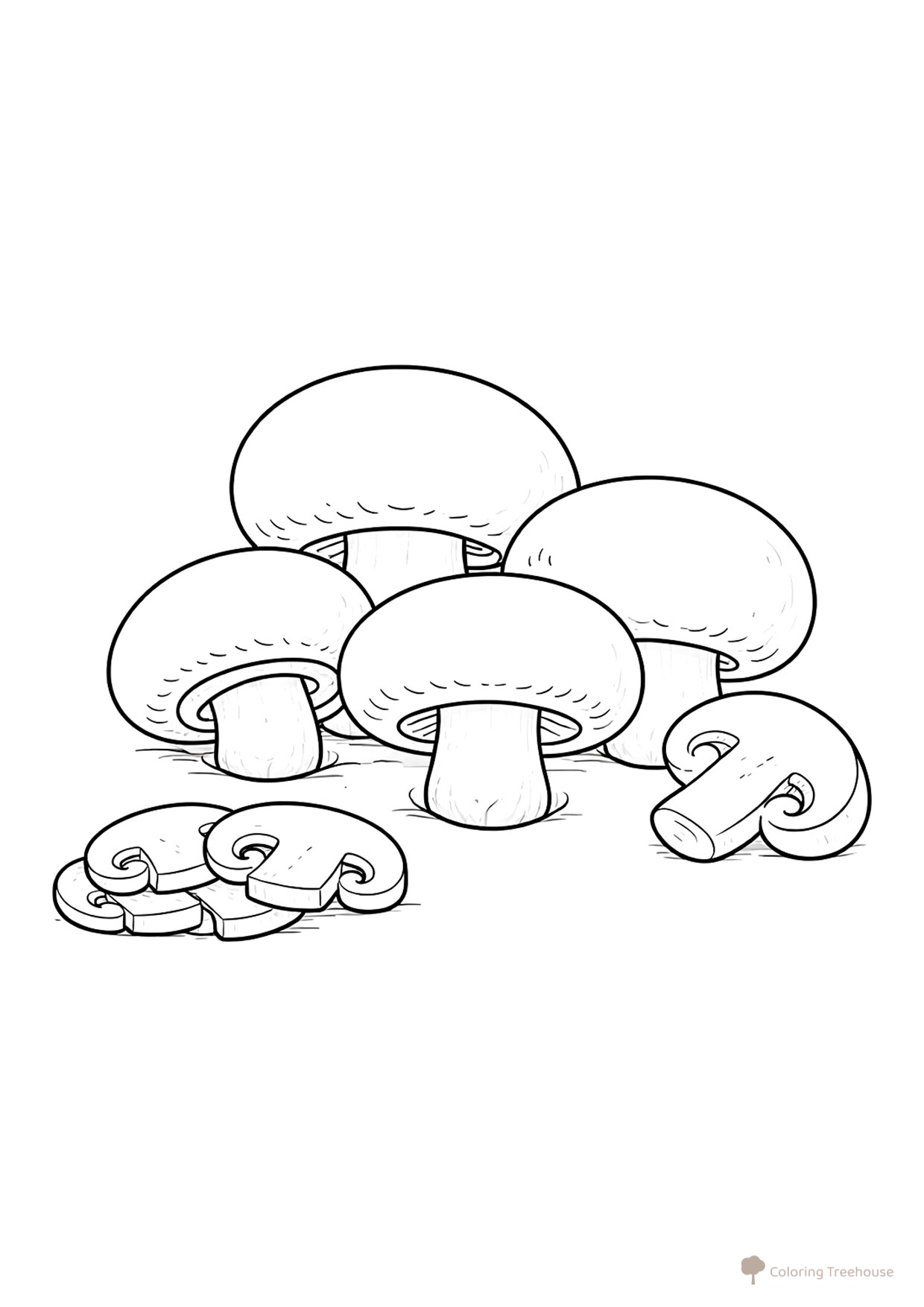 Página para colorear: Champiñón dibujo para colorear gratis de Mushroom Coloring Pages