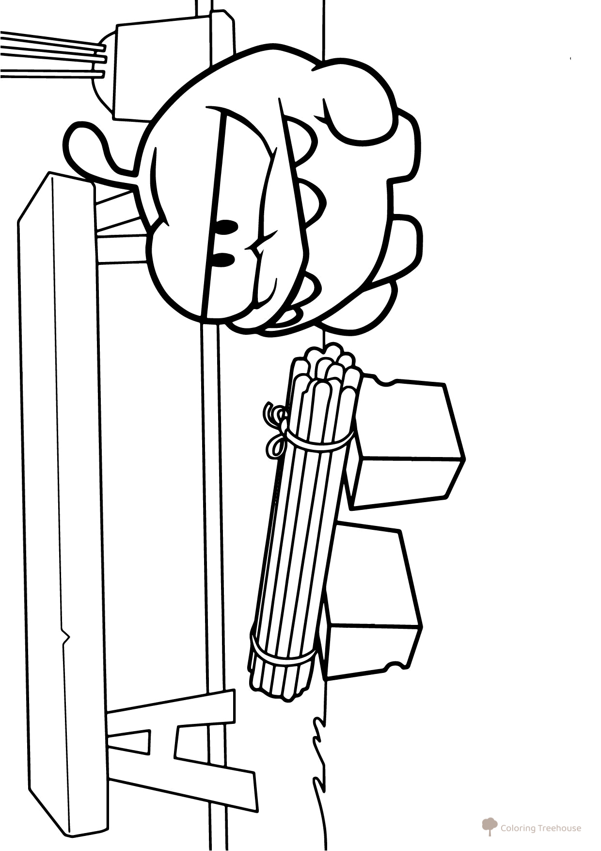 Página para colorear: Am Nyam aprende Kung Fu dibujo para colorear gratis de Páginas para colorear de Am Nyam (Om Nom)