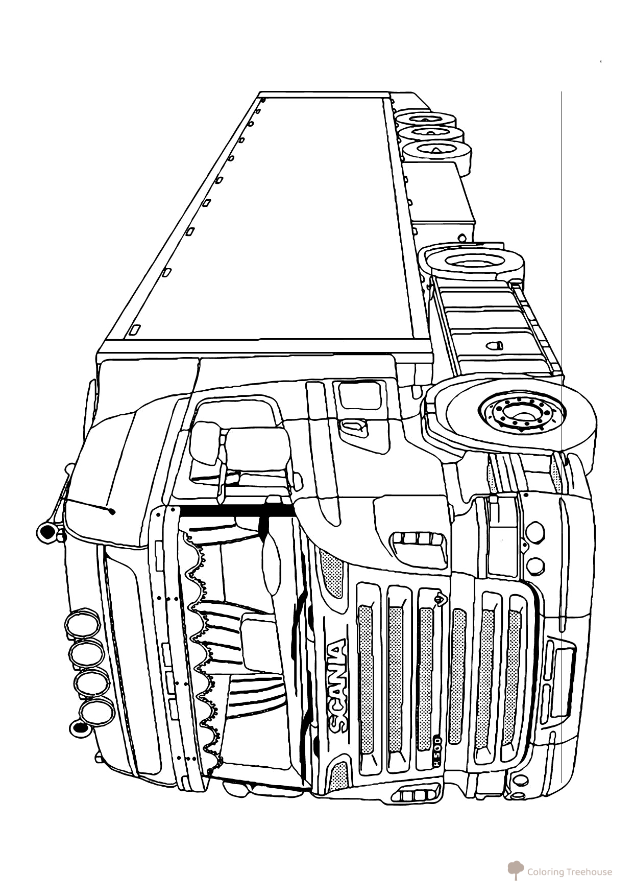 Scania Truck Coloring Page free printable Truck Coloring Pages coloring page