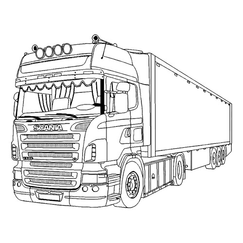 Scania Truck Coloring Page free printable Truck Coloring Pages coloring page