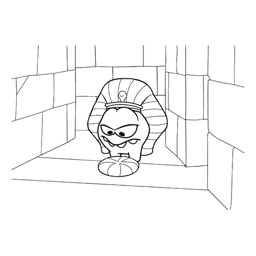 Am Nyam in Ancient Egypt Coloring Page free printable Om Nom Coloring Pages coloring page