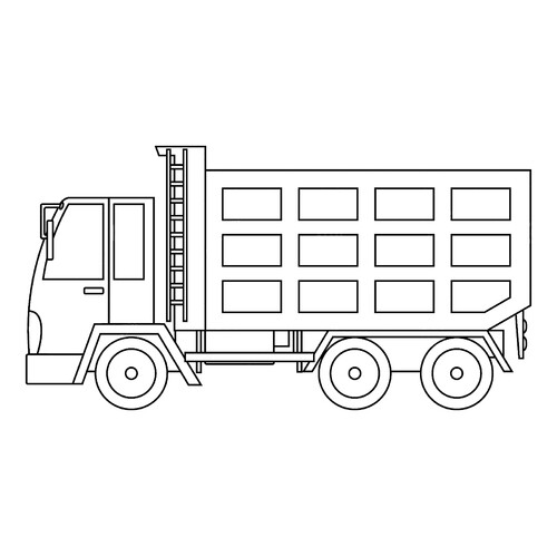 Truck with Ladder Coloring Page free printable Truck Coloring Pages coloring page