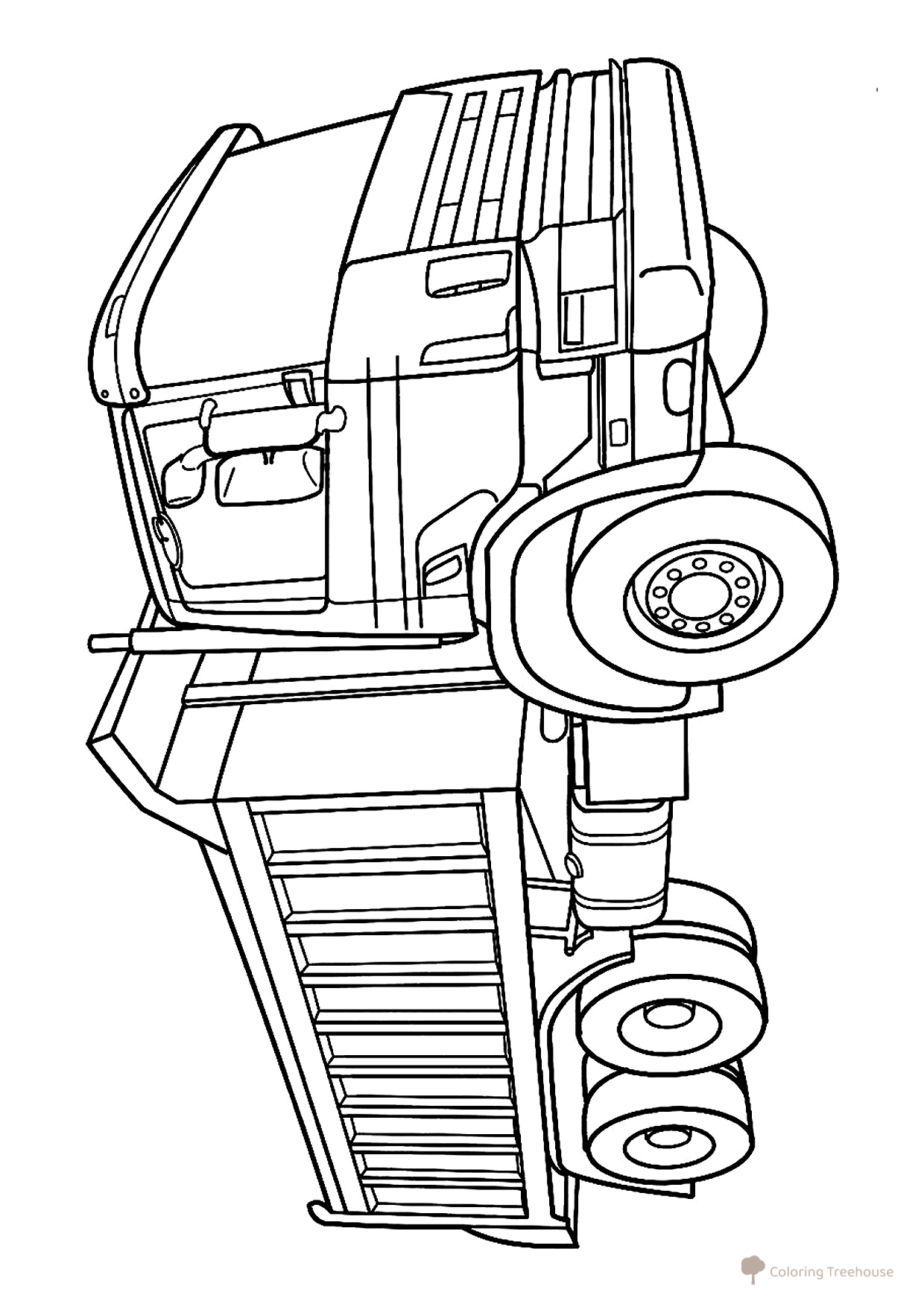 Dibujo para colorear «Volquete clásico» dibujo para colorear gratis de Páginas para colorear de camiones