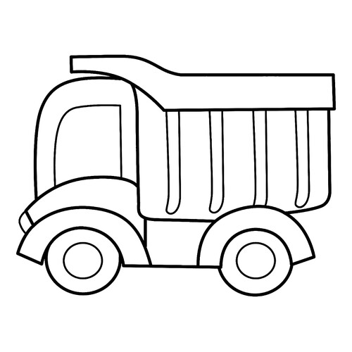 Página para colorear «Pequeño volquete» dibujo para colorear gratis de Páginas para colorear de camiones