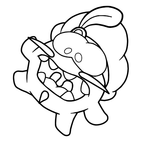 Página para colorear Am Nyam en la época del Renacimiento dibujo para colorear gratis de Páginas para colorear de Am Nyam (Om Nom)