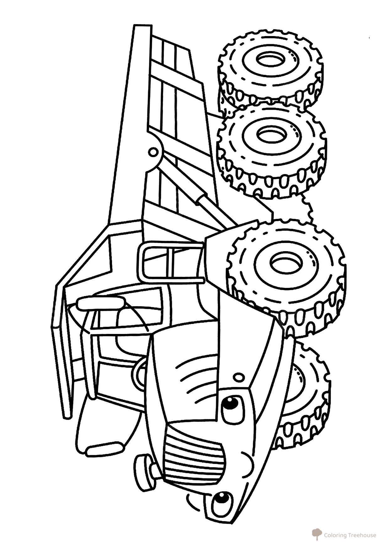 Cheerful Quarry Dump Truck Coloring Page free printable Truck Coloring Pages coloring page