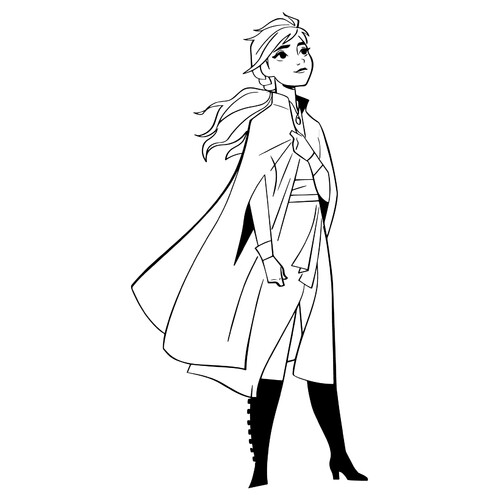Página para colorear de Anna de Frozen II dibujo para colorear gratis de Páginas para colorear de Frozen 2