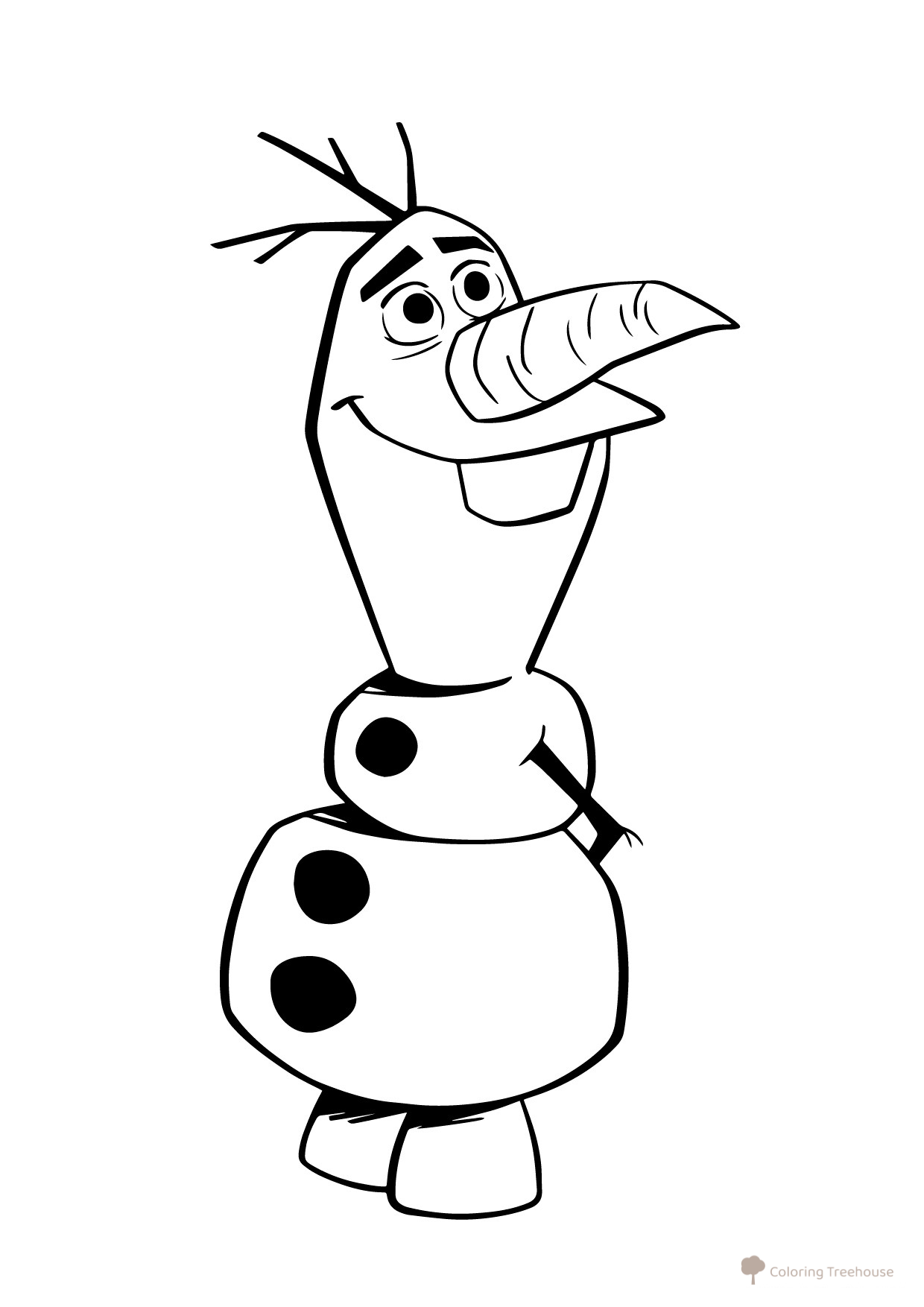 Página para colorear de Olaf de Frozen 2 dibujo para colorear gratis de Páginas para colorear de Frozen 2