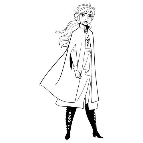 Página para colorear Princesa Anna dibujo para colorear gratis de Páginas para colorear de Frozen 2