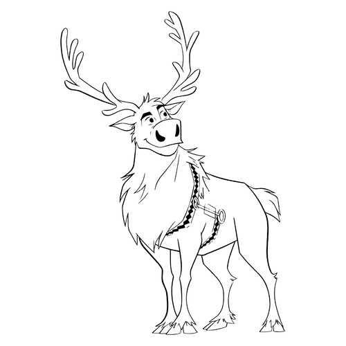 Página para colorear de Sven de Frozen 2 dibujo para colorear gratis de Páginas para colorear de Frozen 2