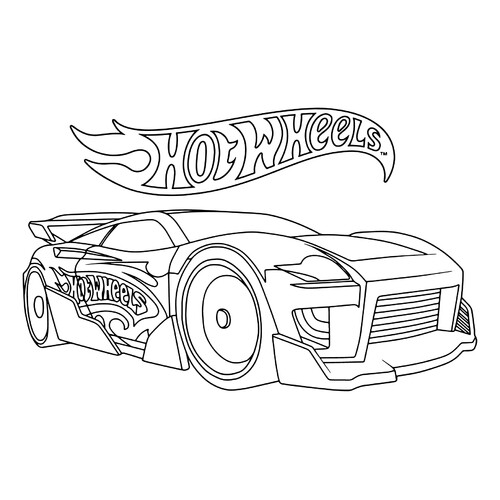 Página para colorear «Hot Wheels agresivo» dibujo para colorear gratis de Páginas para colorear de Hot Wheels