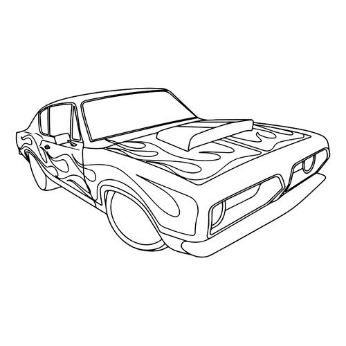 Página para colorear «Dodge Hot Wheels» dibujo para colorear gratis de Páginas para colorear de Hot Wheels