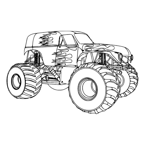 Página para colorear «Jeep Hot Wheels» dibujo para colorear gratis de Páginas para colorear de Hot Wheels
