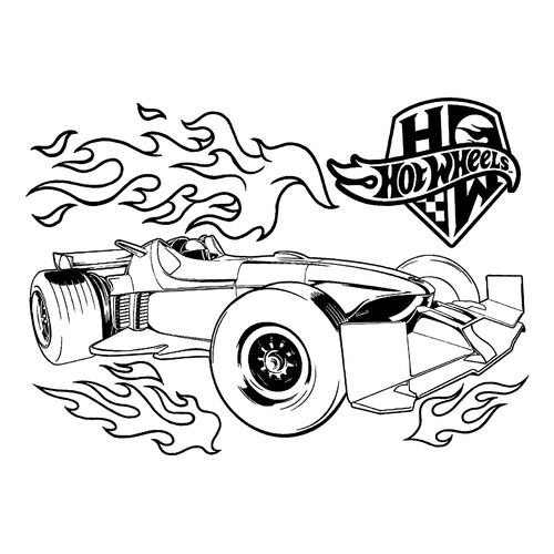 Hot Wheels Formula 1 Coloring Page free printable Hot Wheels Coloring Pages coloring page