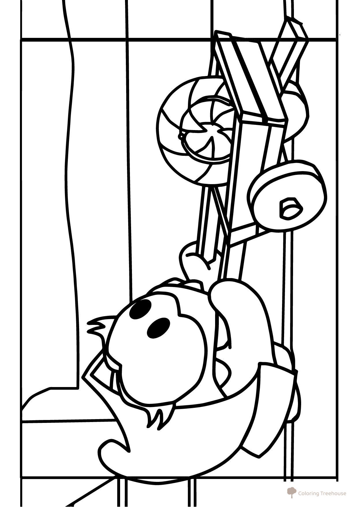 Little Red Riding Hood Coloring Page with Candy free printable Om Nom Coloring Pages coloring page