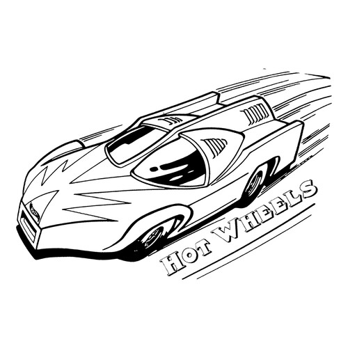 Hot Wheels on the Racetrack Coloring Page free printable Hot Wheels Coloring Pages coloring page