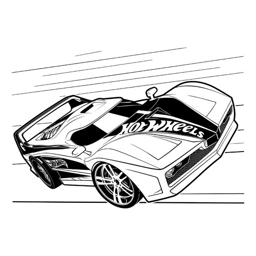 Hot Wheels NASCAR Coloring Page free printable Hot Wheels Coloring Pages coloring page