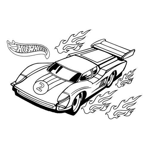 Hot Wheels Coloring Page No. 2 free printable Hot Wheels Coloring Pages coloring page