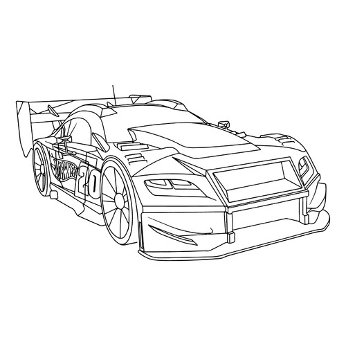 Hot Wheels Sports Car Coloring Page free printable Hot Wheels Coloring Pages coloring page