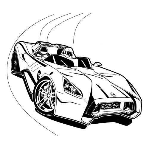 Hot Wheels Jaguar Coloring Page free printable Hot Wheels Coloring Pages coloring page