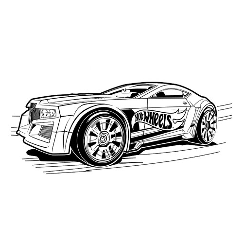 Cool Hot Wheels Car Coloring Page free printable Hot Wheels Coloring Pages coloring page