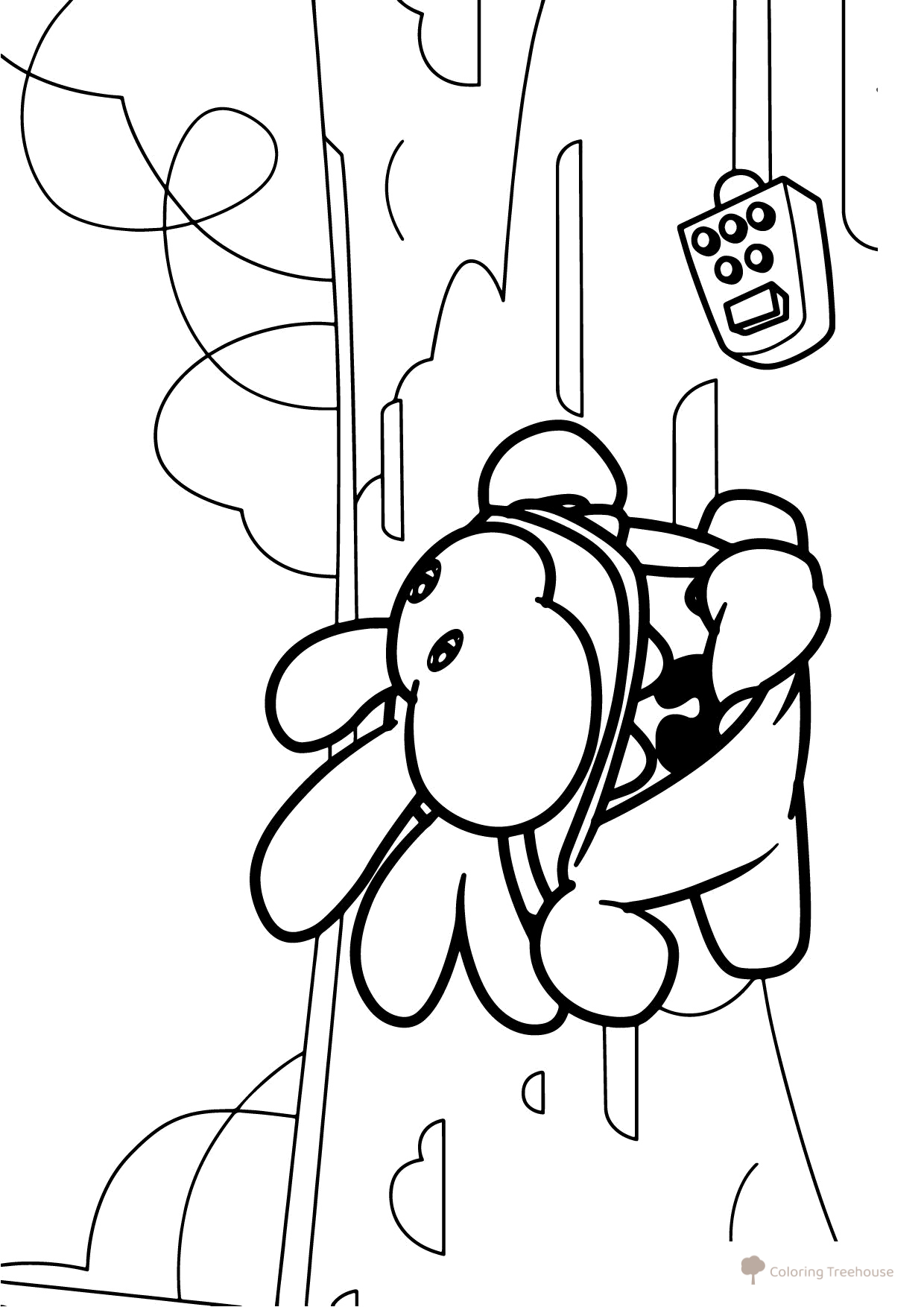 Super Yum Coloring Page with Remote free printable Om Nom Coloring Pages coloring page