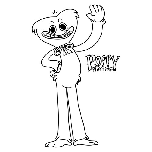 Página para colorear de Haggi Vaggi de Poppy Playtime dibujo para colorear gratis de Páginas para colorear de Huggy Wuggy y Kissy Missy