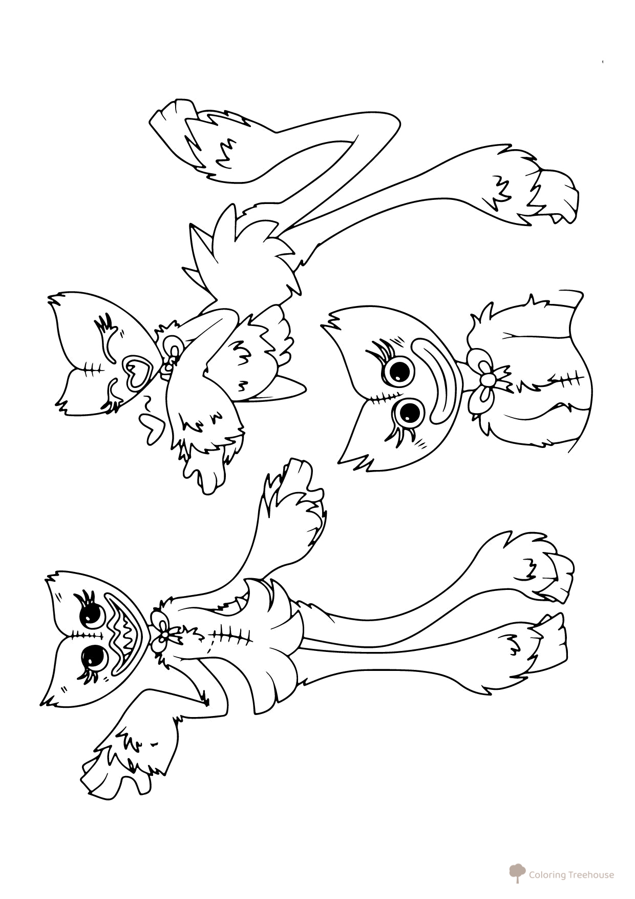 Раскраска Причудливая Кисси Мисси dibujo para colorear gratis de Páginas para colorear de Huggy Wuggy y Kissy Missy
