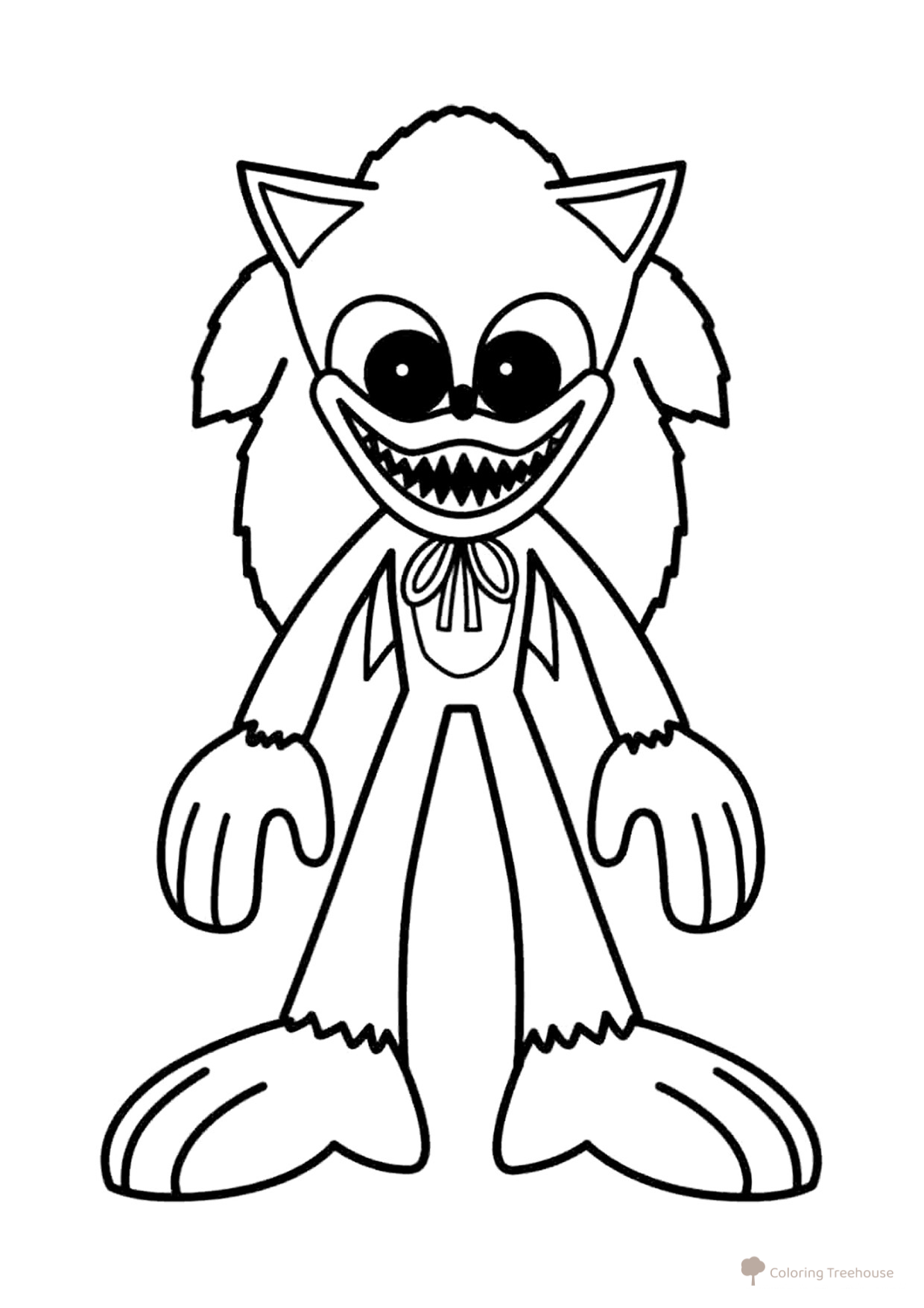 Sonik Huggi Vaggi Coloring Page free printable Huggy Wuggy and Kissy Missy Coloring Pages coloring page