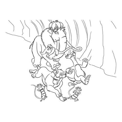 Página para colorear: Héroes de La Era de Hielo dibujo para colorear gratis de Ice Age: Collision Course Coloring Pages