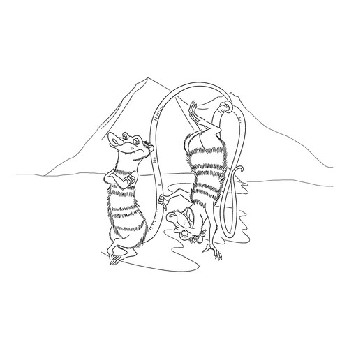 Página para colorear: Zarigüeyas Crash y Eddie dibujo para colorear gratis de Ice Age: Collision Course Coloring Pages