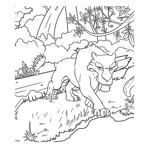 Página para colorear Tigre Dientes de Sable Diego dibujo para colorear gratis de Ice Age: Collision Course Coloring Pages