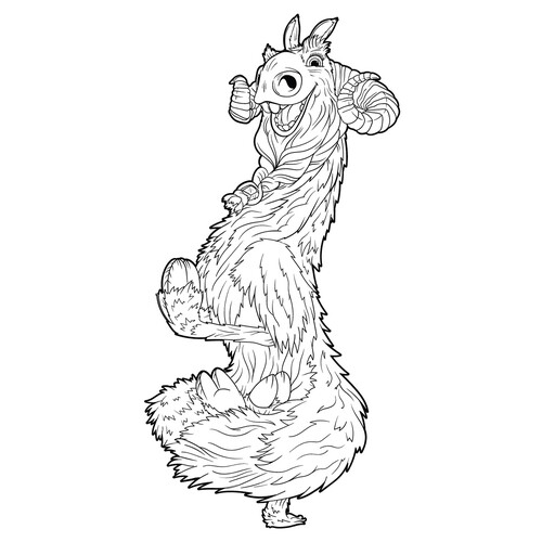 Página para colorear de Shangri Llama dibujo para colorear gratis de Ice Age: Collision Course Coloring Pages