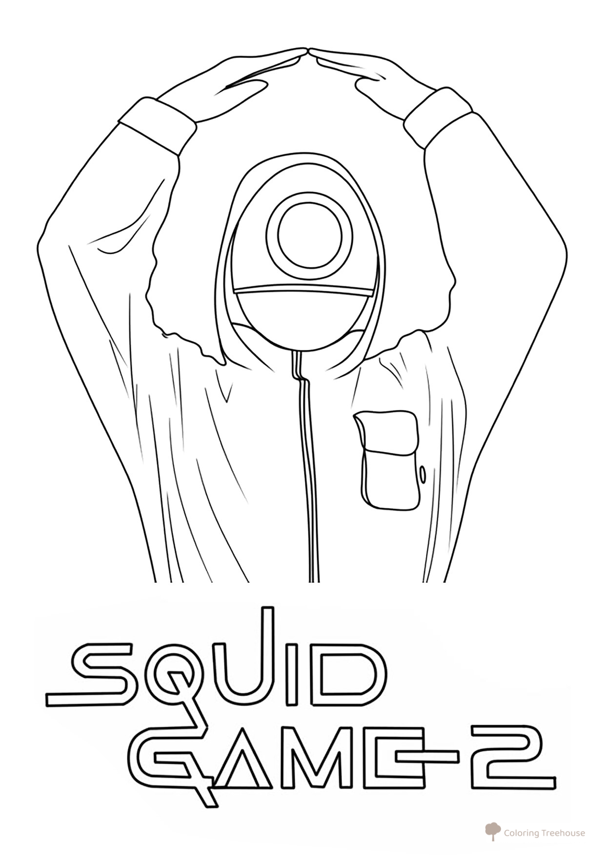 Squid Game 2 Poster Coloring Page free printable Squid Game Coloring Pages coloring page