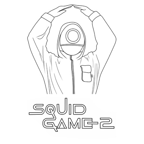 Squid Game 2 Poster Coloring Page free printable Squid Game Coloring Pages coloring page