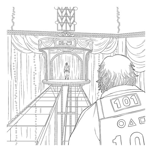Página para colorear «El juego del calamar: El quinto juego» dibujo para colorear gratis de Páginas para colorear de El juego