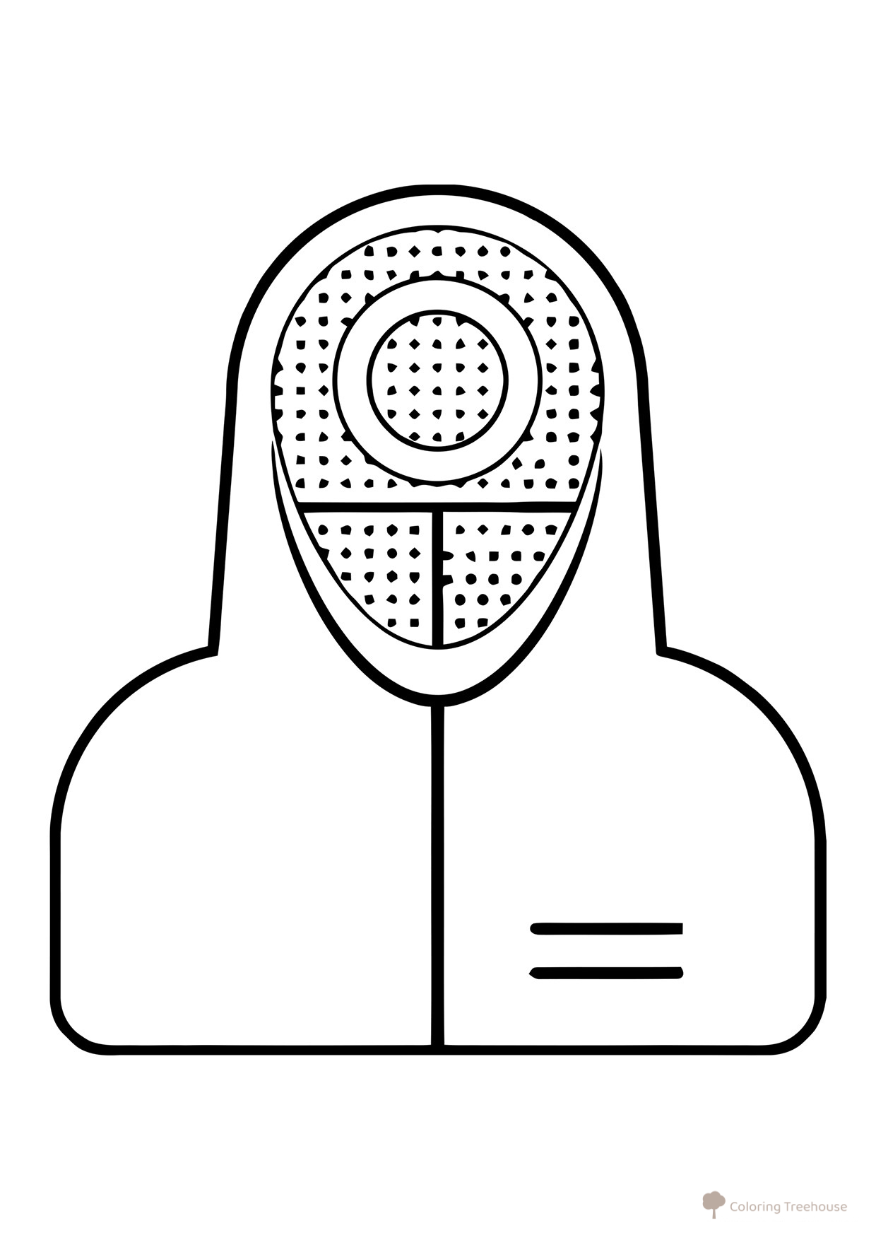 Squid Game Worker Coloring Page free printable Squid Game Coloring Pages coloring page