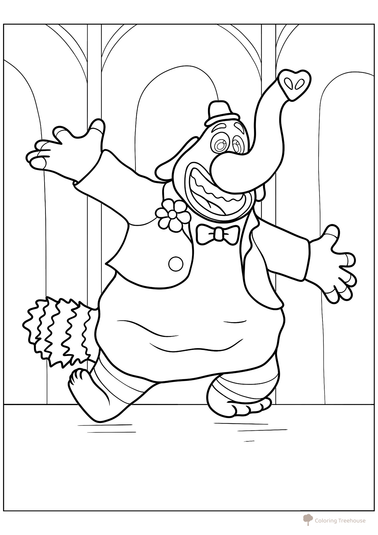 Página para colorear: Bingo-Bongo (de "Головоломка") dibujo para colorear gratis de Páginas para colorear de Intensa‑mente (Inside Out)