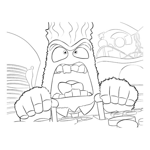 Inside Out Anger Coloring Page free printable Inside Out Coloring Pages coloring page