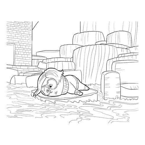 Sadness Coloring Page from Inside Out free printable Inside Out Coloring Pages coloring page