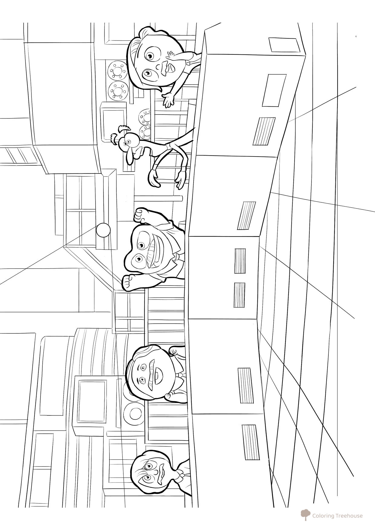 Voices in Riley's Dad's Head Coloring Page free printable Inside Out Coloring Pages coloring page