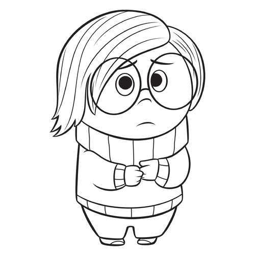 Sadness Coloring Page free printable Inside Out Coloring Pages coloring page