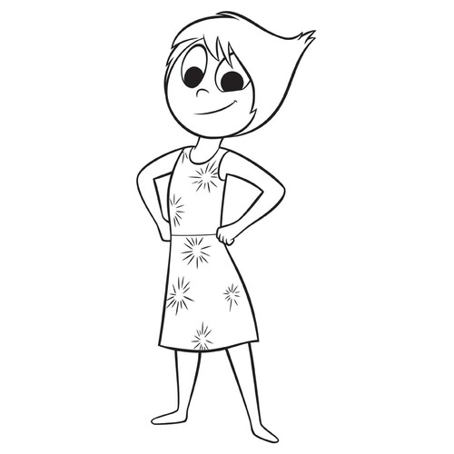 Joy Coloring Page free printable Inside Out Coloring Pages coloring page
