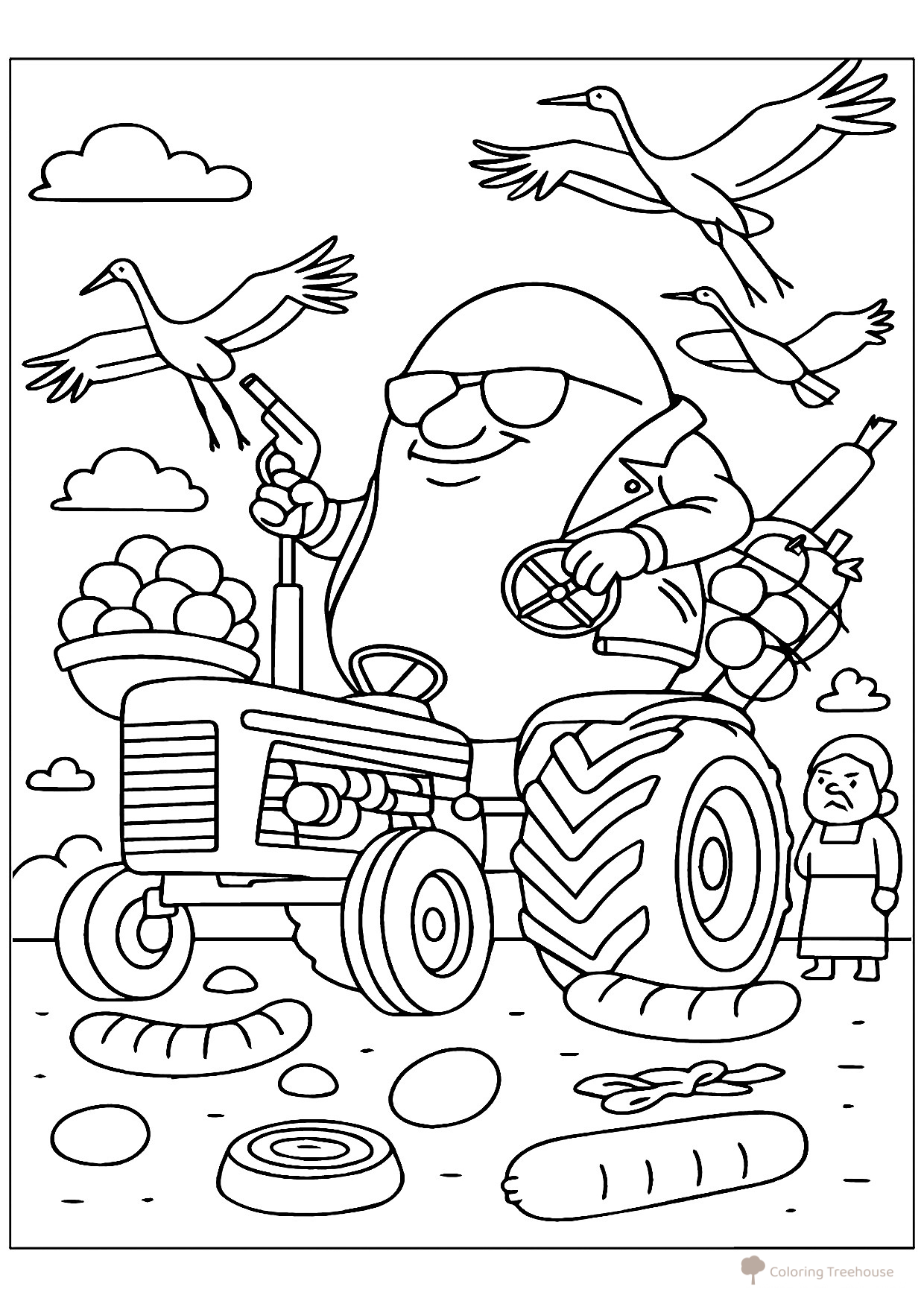 Bulbito Bandito Coloring Page free printable Italian Animal Meme Coloring Pages coloring page