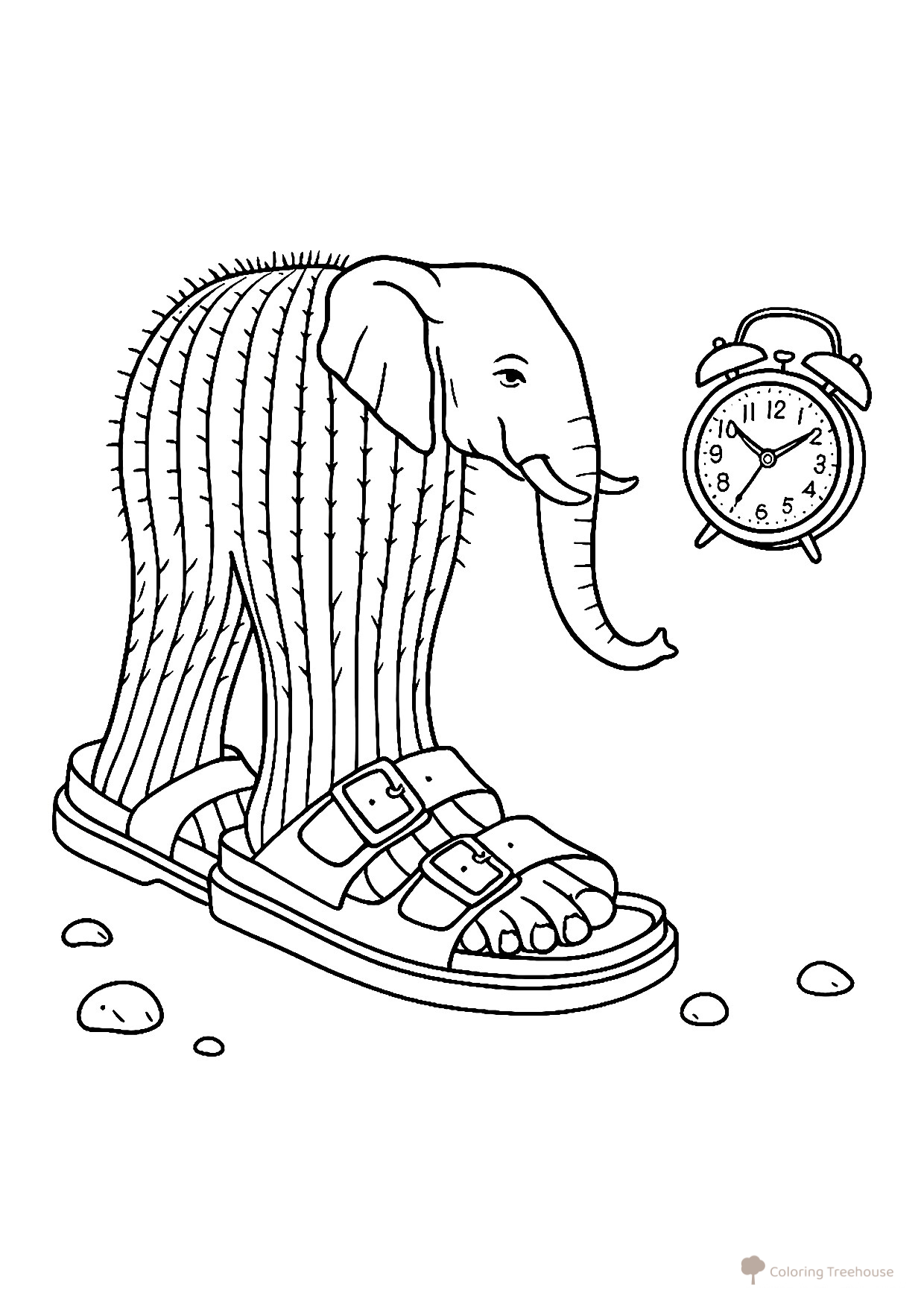 Lirili Larila and the Alarm Clock Coloring Page free printable Italian Animal Meme Coloring Pages coloring page