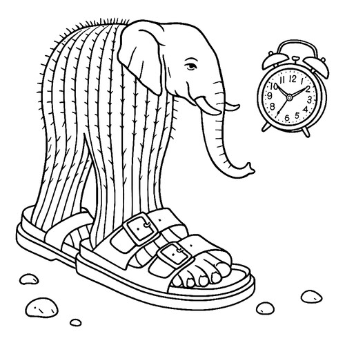 Lirili Larila and the Alarm Clock Coloring Page free printable Italian Animal Meme Coloring Pages coloring page