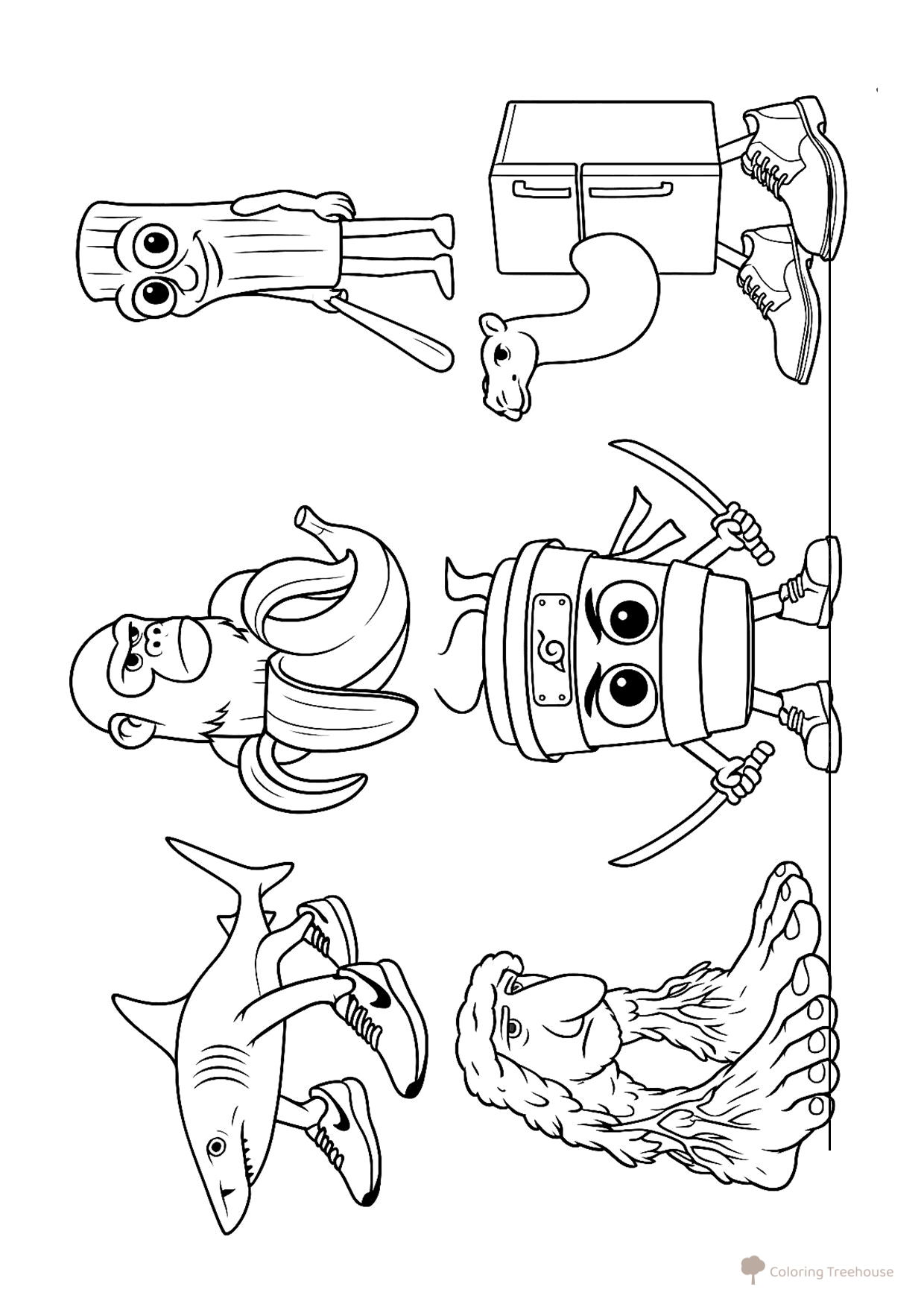 Coloring Page: Six Italian Animal Memes free printable Italian Animal Meme Coloring Pages coloring page